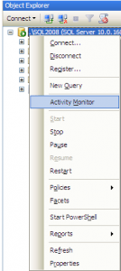 Opening SQL Server Activity Monitor method1